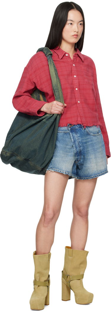 Kratke hlače R13 R13 Loose Crossover Denim Shorts Modra | R13W6055-969C, 3
