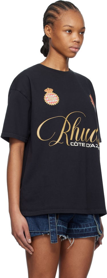 Majica Rhude Rhude Script Crest T-Shirt Mornarica | RHPS25TT07012, 4