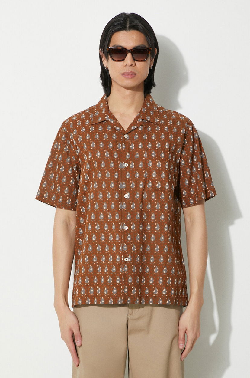 Srajce Universal Works Universal Works Road Shirt, Regular Fit Rjava | 30179.BROWN