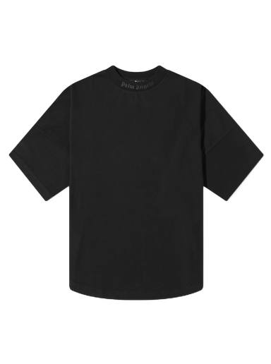 Majica Palm Angels Oversized Mock Neck Glitter Logo Tee Črna | PMAA002F22JER0031010