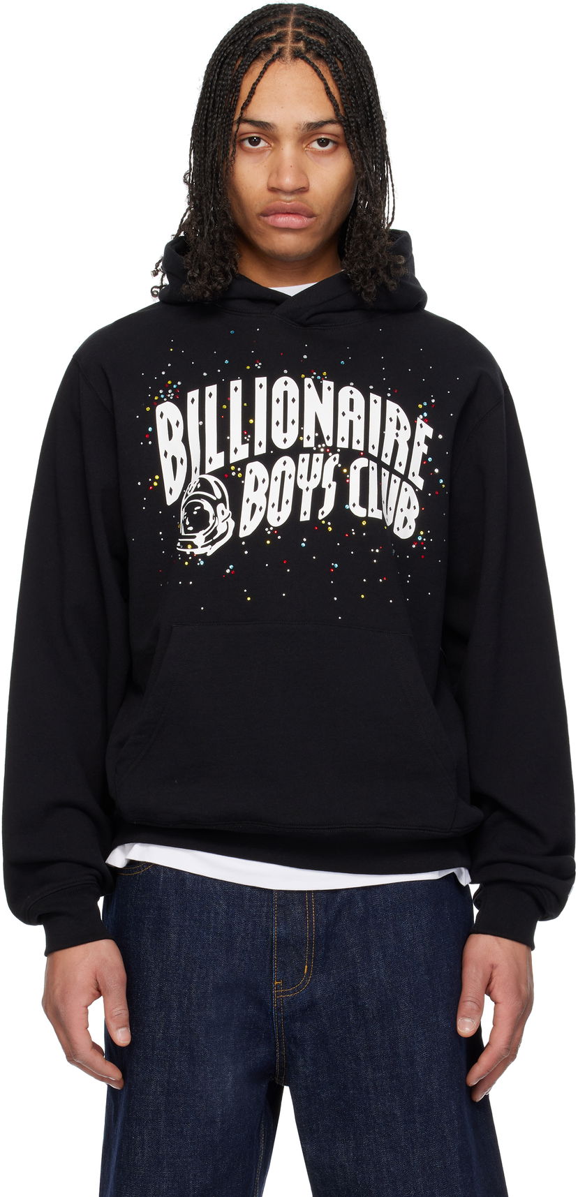 Pulover BILLIONAIRE BOYS CLUB Billionaire Boys Club Embellished Arch Logo Popover Hoodie Črna | B25141