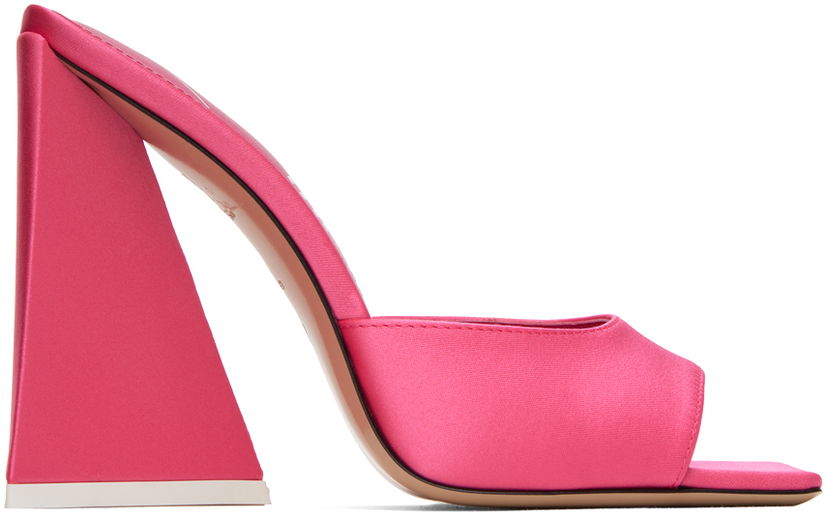Modni dodatki The Attico Attico Devon Satin Heeled Mules Roza | 237WS000 V015