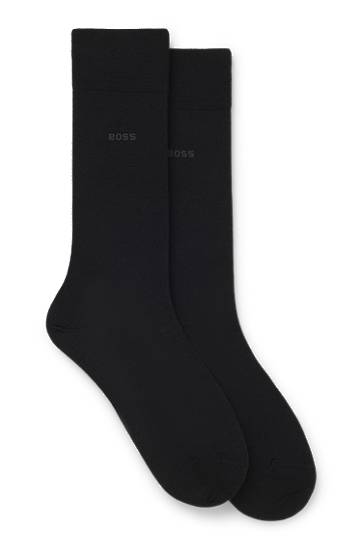 Nogavice BOSS Two-Pack of Wool Blend Socks Črna | 50509431
