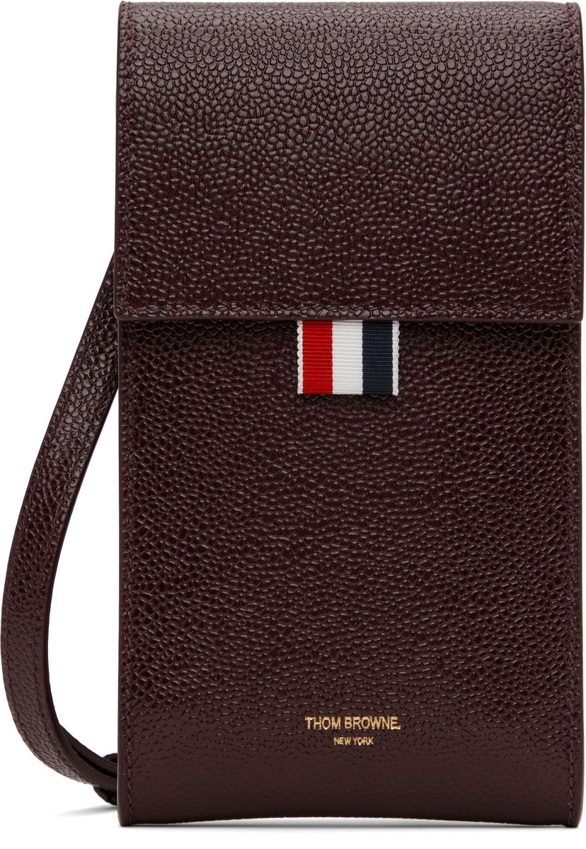 Denarnica Thom Browne Leather Crossbody Phone Pouch Rjava | MAC113A-03542