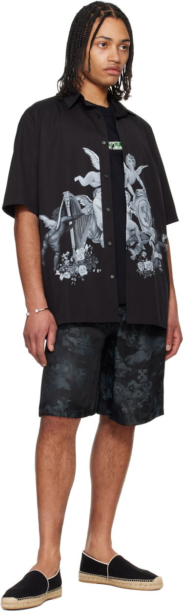 Kratke hlače Off-White Off-White Jacquard Fresco Bowling Shorts Črna | OMCB092S25FAB0020200, 3