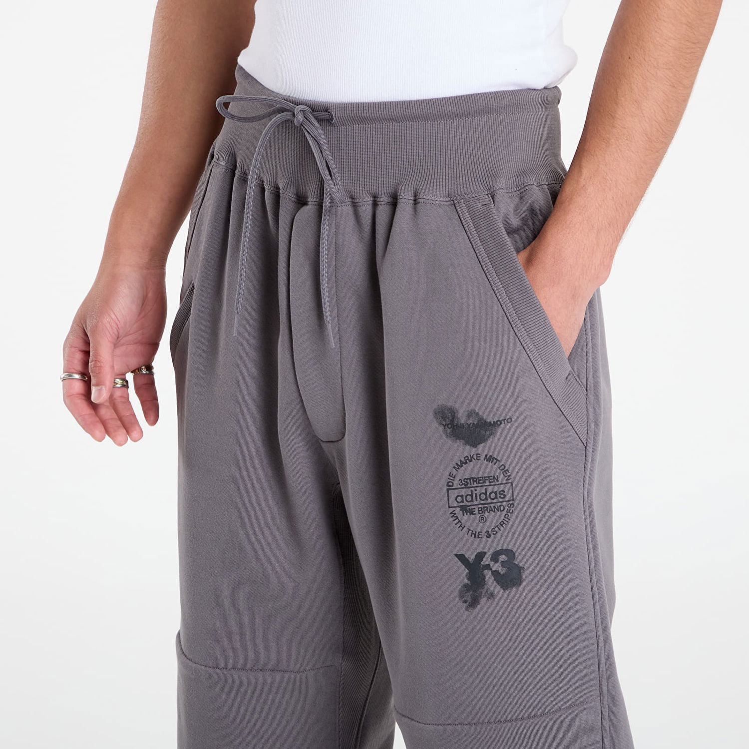 Trenirka Y-3 Track Pant Granite Siva | JZ0723, 1