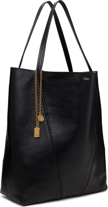 Tote bag CHLOÉ Chloé 'Spin' Large Tote Črna | CHC25SS810N84, 1