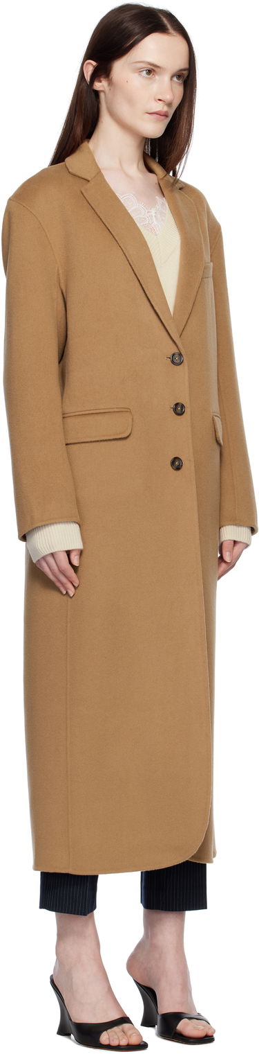 Plašči Anine Bing Quinn Long Wool Coat Bež | A-01-4163-200, 4