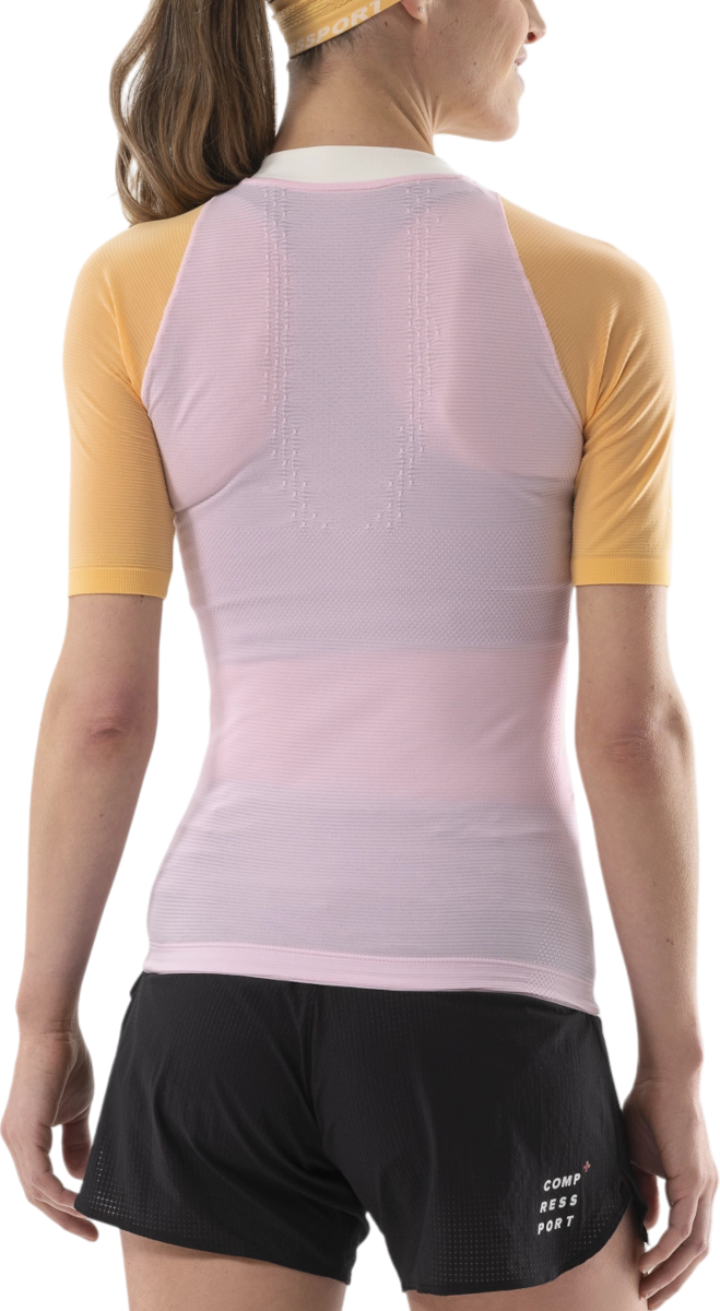 Dres Compressport Trail Running Short Sleeve Top Roza | atsw4913097, 1