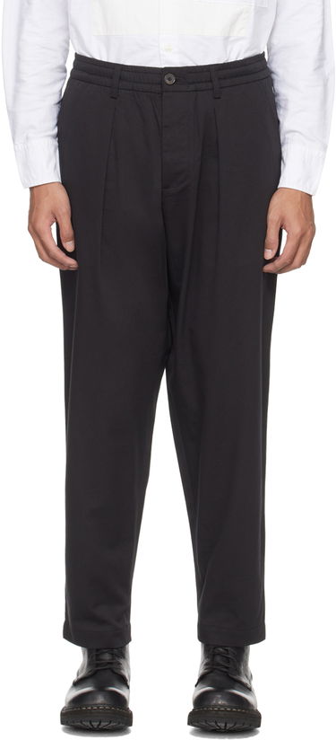 Hlače Universal Works Universal Works Pleated Trousers Črna | 00134, 0