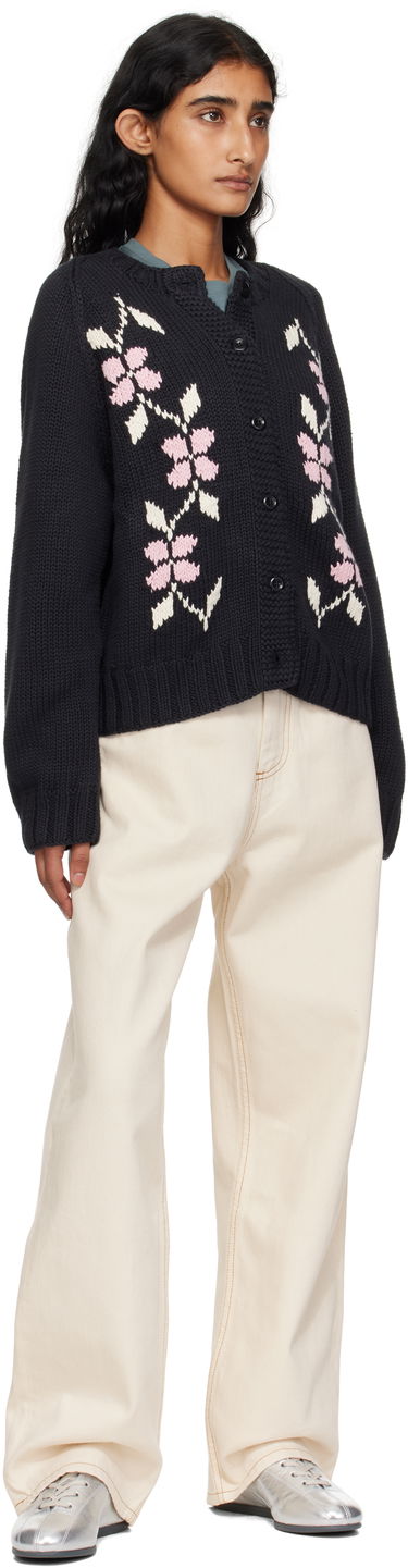 Pleteni pulover YMC YMC Atomic Knit Cardigan Črna | Q8YME, 3