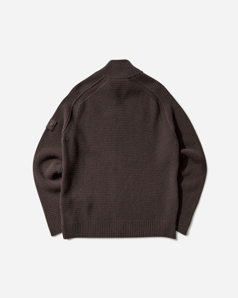 Pleteni pulover Stone Island Geelong Wool Zip-Up Cardigan Rjava | K2S15-5100083-S00FG V0070