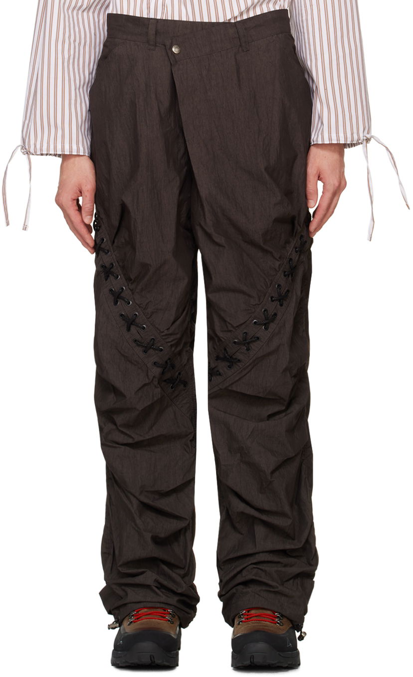 Cargo hlače Andersson Bell Lace-Up Trousers Črna | apa737m