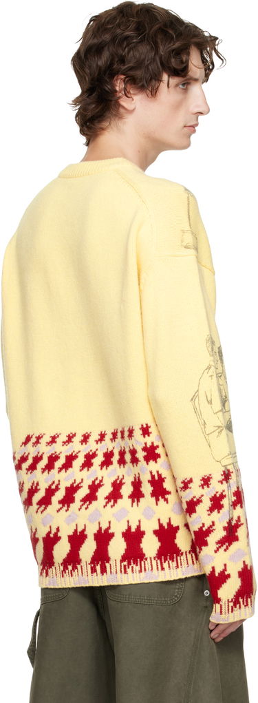 Pleteni pulover JW Anderson Jacquard Knit People Graphic with Abstract Motif Sweater Večbarvna | KW1439-YN0373, 2