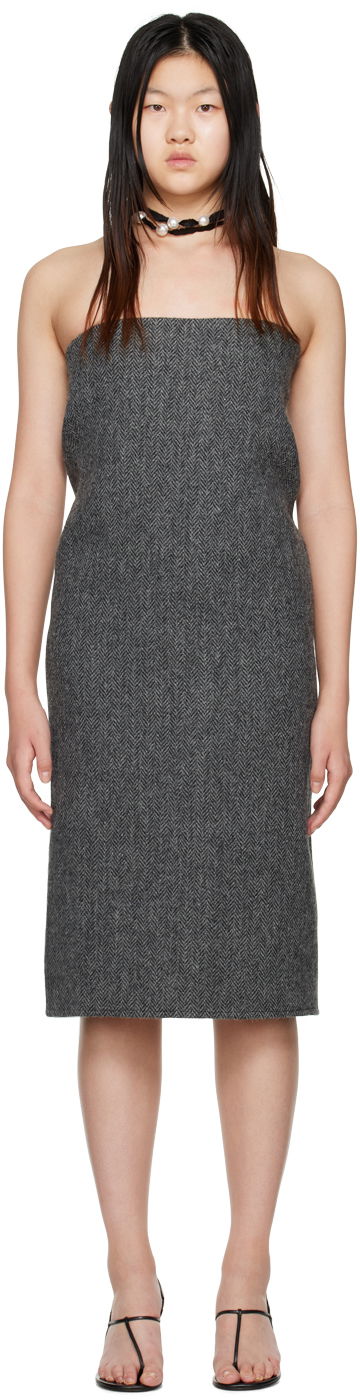 Obleke We11done We11done Women's Strapless Midi Dress Siva | WD-OP3-22-194-W-GY