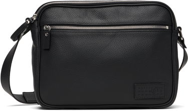Torba za čez ramo Maison Margiela MM6 Maison Margiela Leather Messenger Bag Črna | SB6ZH0025 P8326, 0