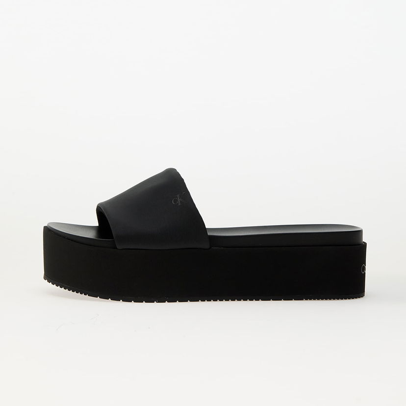 Superge in čevlji CALVIN KLEIN Flatform Sandal Slid Black Črna | YW0YW01791 0GJ