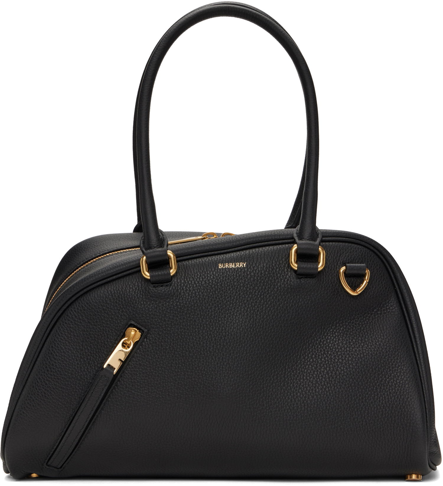 Torbica Burberry Small Shield Twin Bowling Leather Bag Črna | 8104829, 0