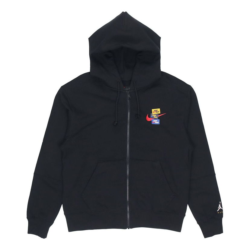 Pulover Jordan Air Jordan Woven Label Logo Hooded Jacket Črna | DH7727-010