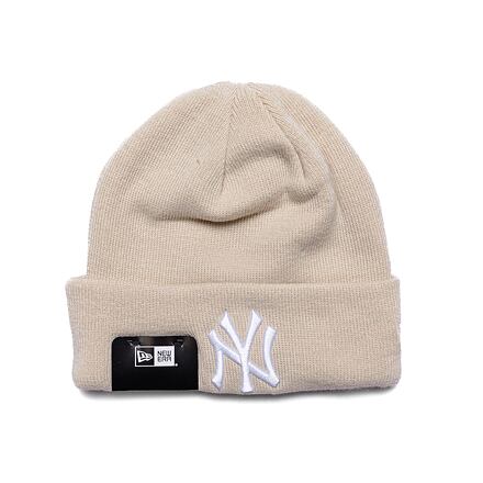Beanie New Era MLB Womens Essential Cuff Beanie New York Yankees One Size Bež | 60348860