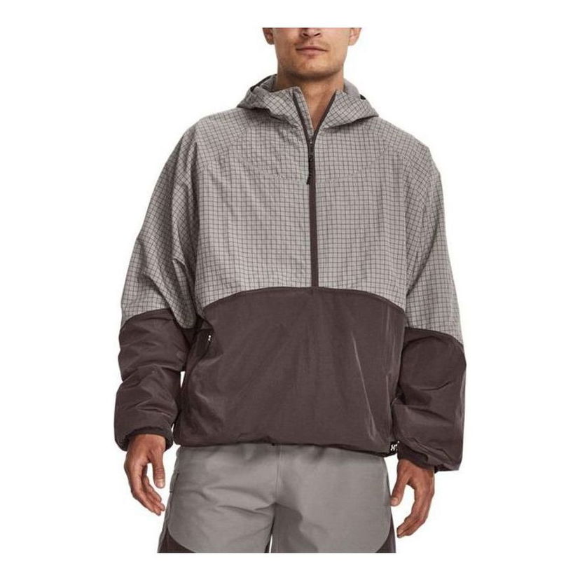 Vetrovka Under Armour RUSH Woven Half-Zip Hooded Top Rjava | 1379678-294