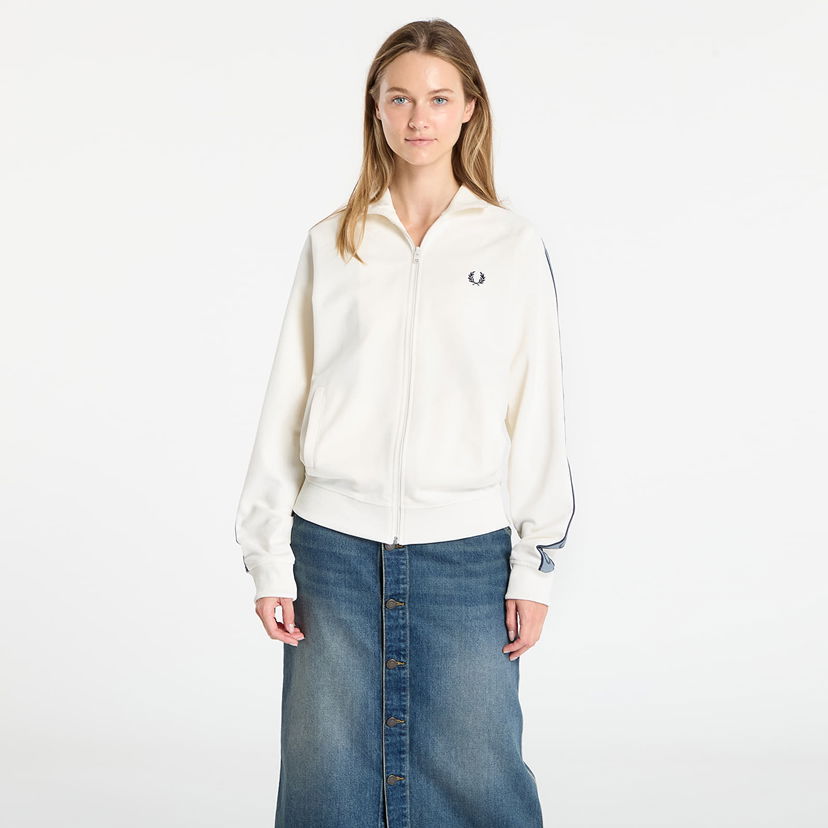 Jakna Fred Perry Fred Perry Contrast Tape Track Jacket Bela | J5557 729