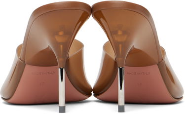 Modni dodatki Amina Muaddi Amina Muaddi Bianca Glass Slipper 95 Mules Rjava | BIANCA GLASS SLIPPER 95, 1