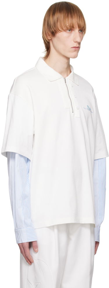Polo majica Feng Chen Wang Feng Chen Wang Layered Polo Bela | FMS15PL01, 1