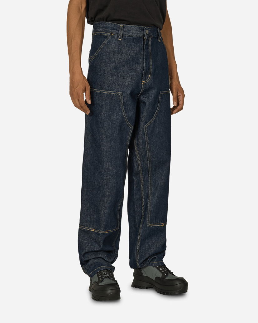 Hlače Carhartt WIP Double Knee Pants Blue Črna | I032699 0102