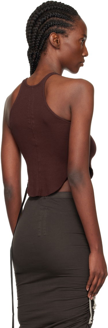 Majica brez rokavov Rick Owens DRKSHDW Concordians Basic Rib Tank Top Rjava | DS02E7100 RN, 2