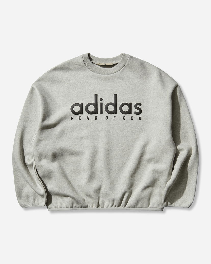 Pulover adidas Originals Fear of God Athletics Fleece Crewneck Sweatshirt Siva | JZ7369