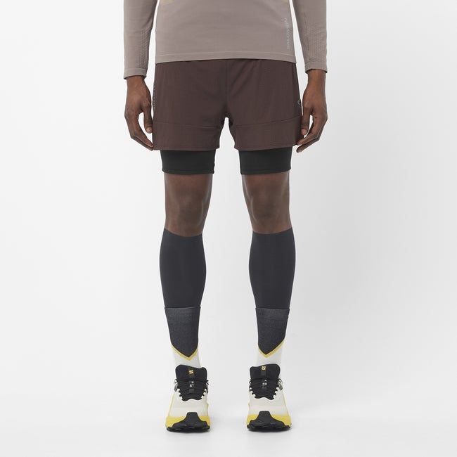 Kratke hlače Salomon Sense Aero 2-in-1 Running Shorts Rjava | LC2614600, 0