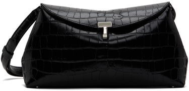 Torba za čez ramo TOTEME TOTEME T-Lock Croc-Embossed Clutch Črna | 243-WAL944-LE0076, 0