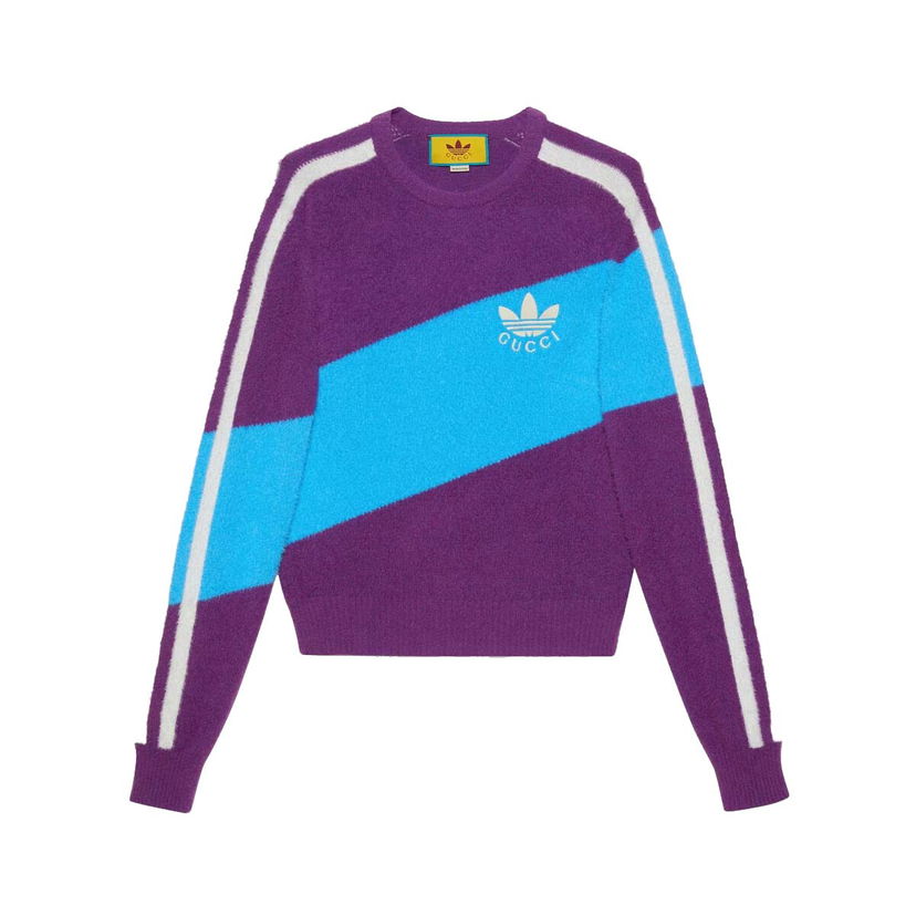 Pulover Gucci adidas x Wool Shirt Purple/Light Blue Lila | ‎723092 XKCTZ 5998