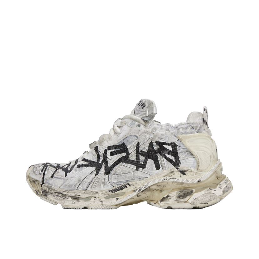 Superge in čevlji Balenciaga Runner Graffiti "Off-White" Bela | 772767 W3RBQ