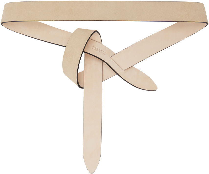 Pasovi ISABEL MARANT Isabel Marant Lecce Suede Knotted Belt Bež | 24ECE011CFA-B2B14A, 1