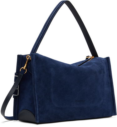 Torba za čez ramo JW Anderson JW Anderson Medium Loafer Suede Shoulder Bag Mornarica | HB0733-LA0364, 2