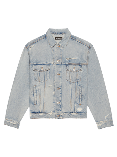 Jakna Balenciaga Large Fit Denim Jacket Modra | 664329 TBP48 8961