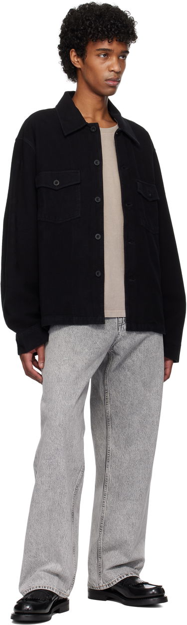Jakna OUR LEGACY Evening Overshirt Black Brushed Cotton Črna | M4201EBBC, 3