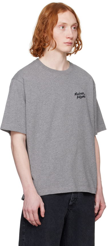 Majica MAISON KITSUNÉ Maison Kitsuné Handwriting Oversize T-Shirt Siva | OM00123KJ0119, 1