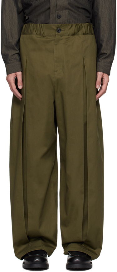 Hlače sage NATION Sage Nation Box Pleat Trousers Zelena | S011 BOX PLEAT TROUSER, 0