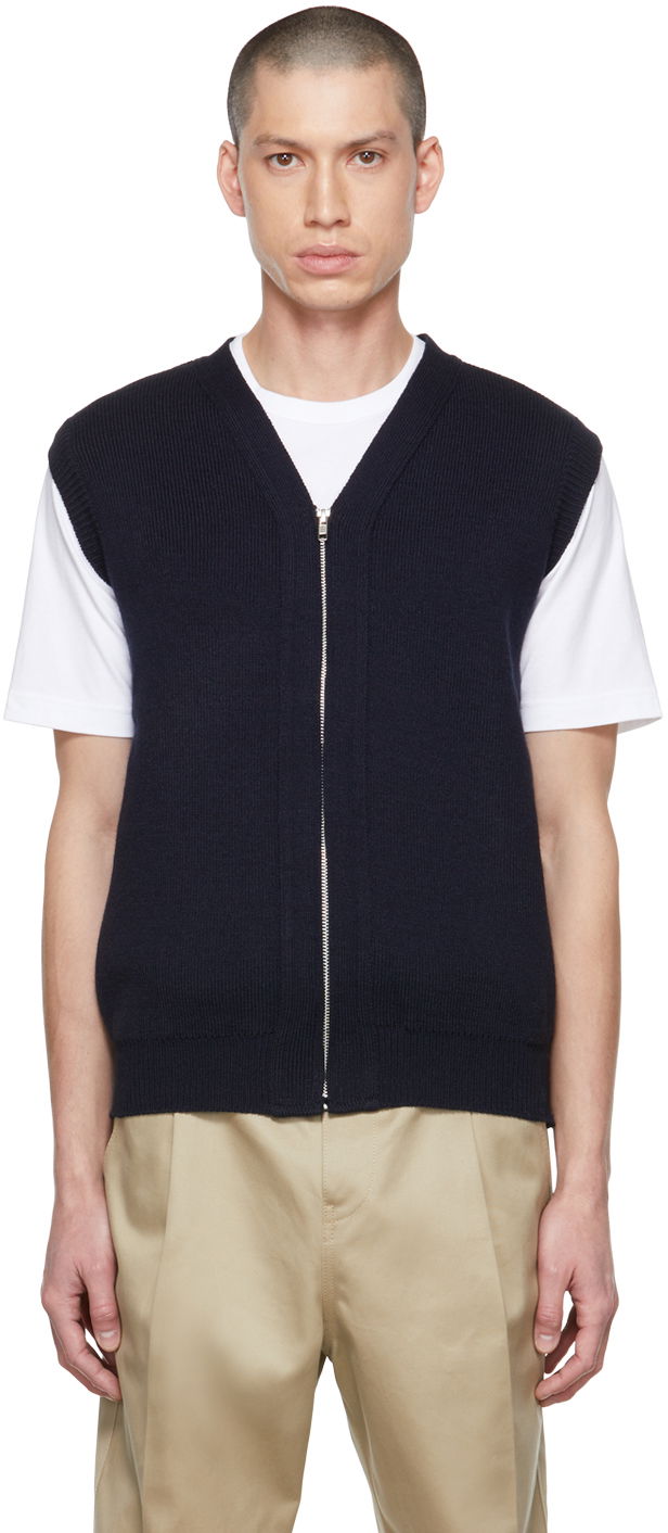 Telovnik Comme des Garçons Lochaven of Scotland Edition Zip Vest Mornarica | DH-N506-051