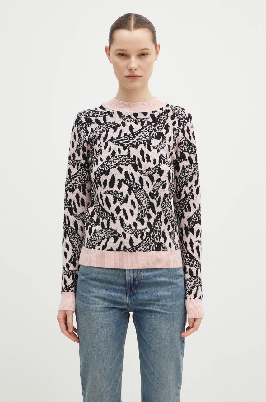 Pleteni pulover Fiorucci Pink Banimalier Wool Blend Sweater Roza | W01FPKSW195KN03PN04, 0