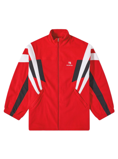 Pulover Balenciaga Logo Oversized Track Jacket Rdeča | 675272-TJQ32-6400