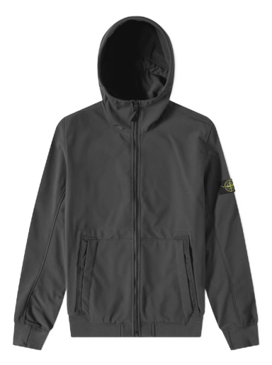Vetrovka Stone Island Soft-Shell Hooded Jacket Črna | 7715Q0122-V0029