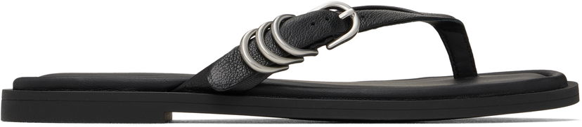 Nega čevljev rag & bone Rag & Bone Gia Leather Thong Sandals Črna | WFF25SF1003LE03
