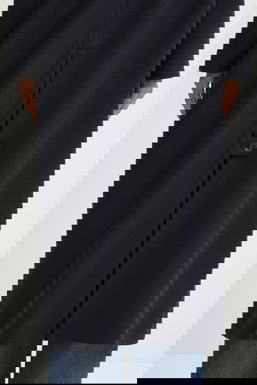 Plašči A.P.C. Long Wool Blend Coat Gaia Mornarica | WVBEB.F01533, 4