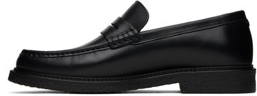 Superge in čevlji BOSS BOSS Polished Leather Loafers Črna | 50536162, 2