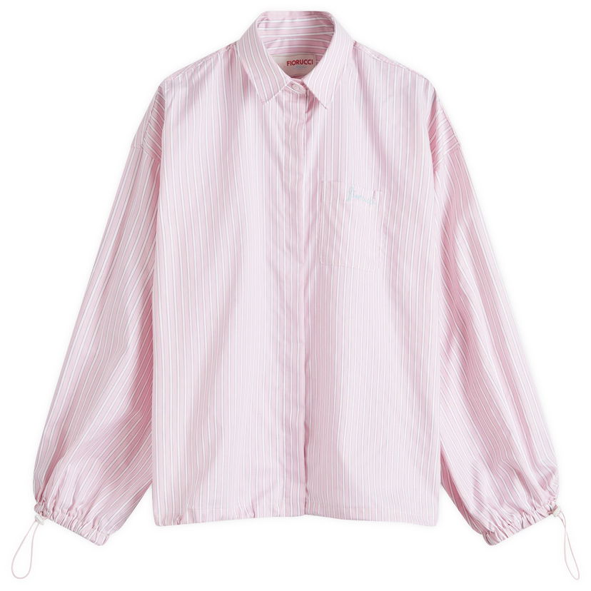 Srajce Fiorucci Striped Balloon Sleeve Shirt Roza | W01FPTLO170CO01PN03