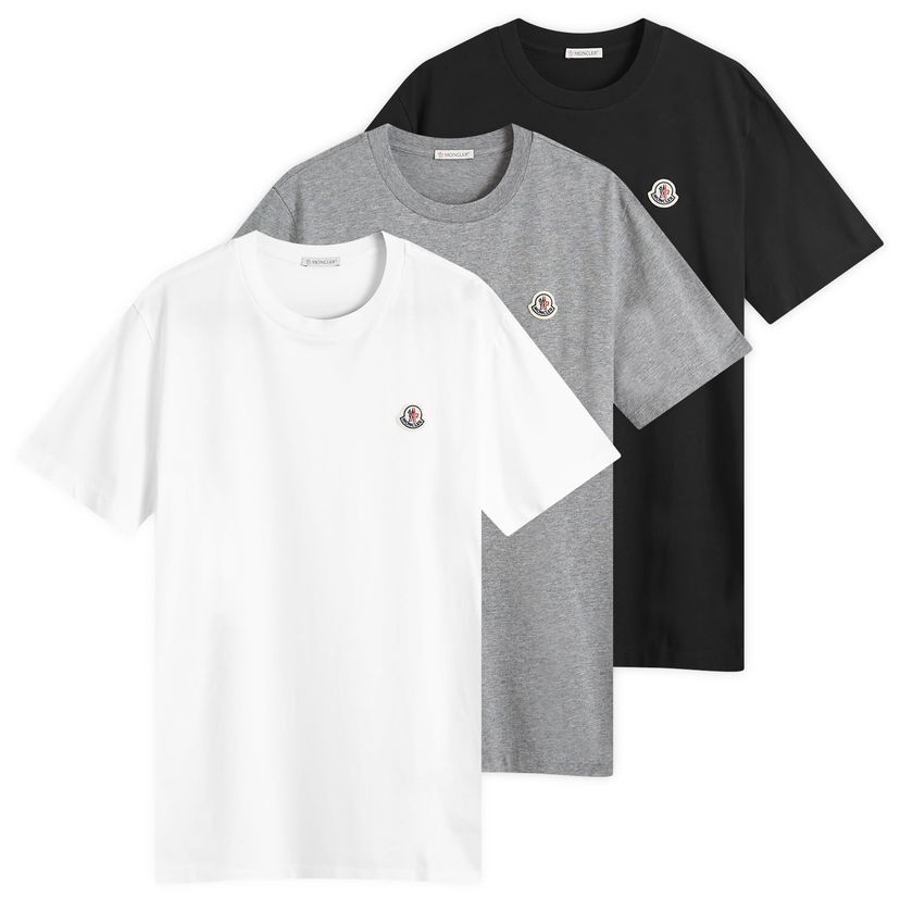 Majica Moncler Logo T-Shirt - 3-Pack Večbarvna | 8C000-829H8-22-3P1
